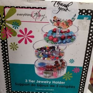 NIB 3 Tiered Jewelry Ring Necklace Bracelet Holder